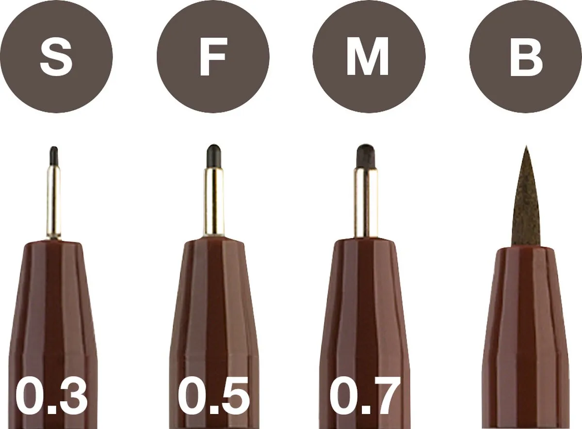 Faber-Castell Pitt Artist Pen Sepia FC-167101 - 4-delig