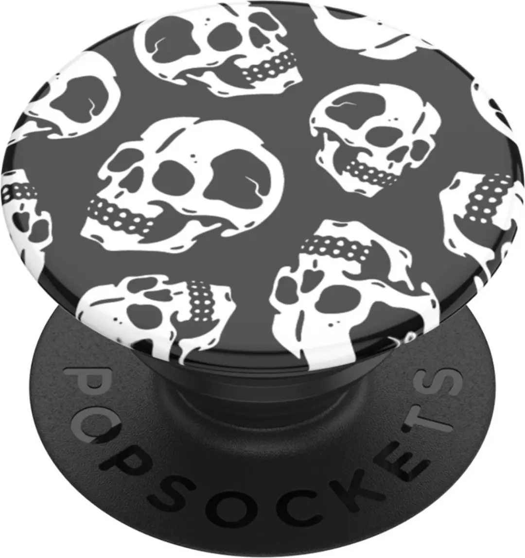 PopSockets, PopGrip voor Universele Smartphone Skelly, Wit / Zwart
