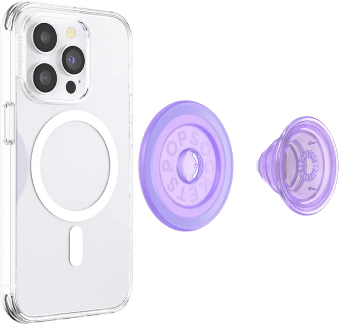 PopSockets PopGrip 806875 MagSafe Round - Translucent Paars - afbeelding 6 van 6
