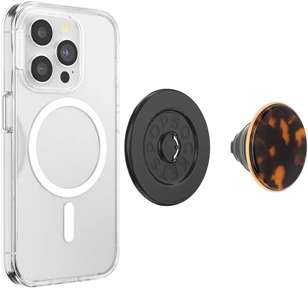 PopSockets PopGrip POPS807252 MagSafe Round - Tortoise