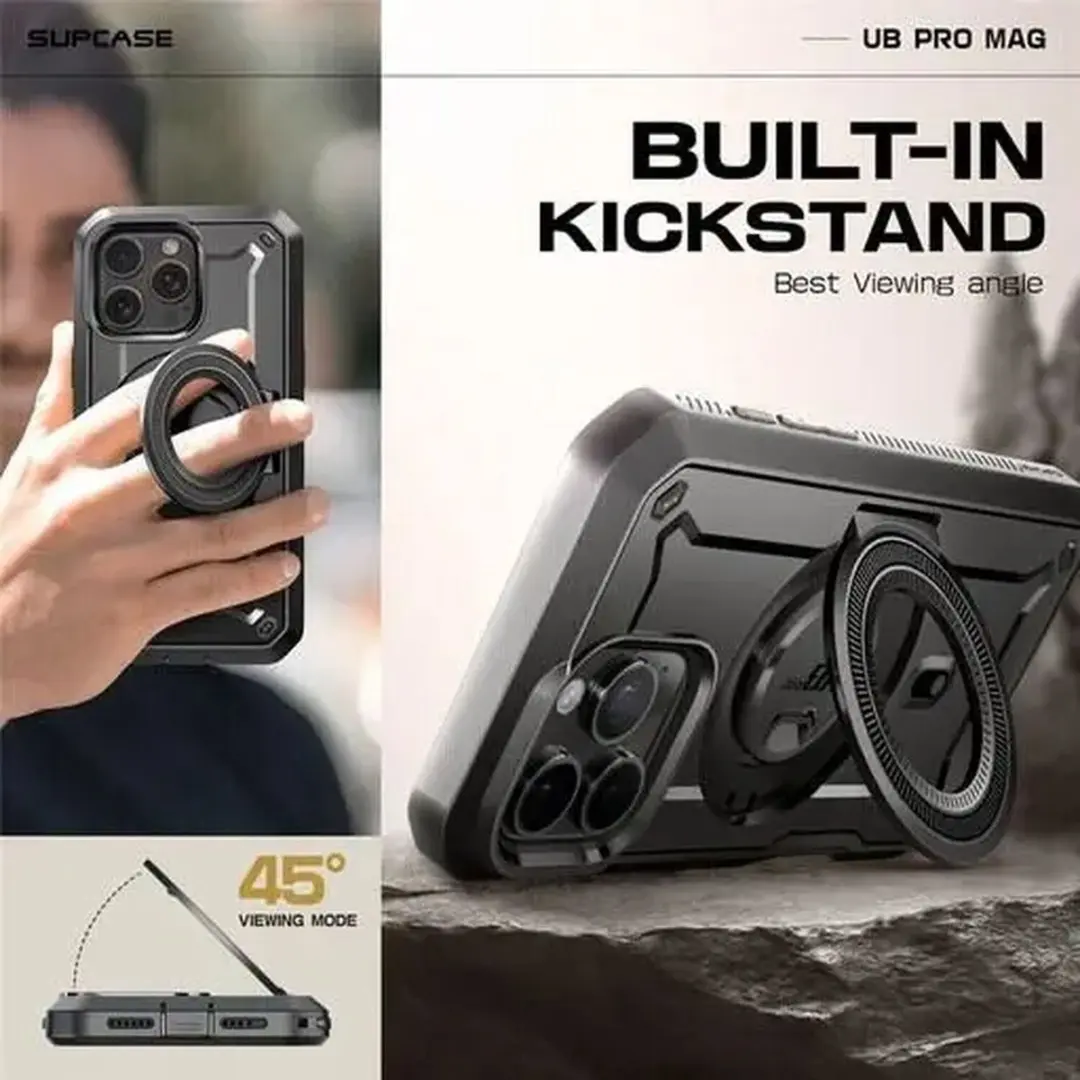 Supcase Unicorn Beetle Mag Pro iPhone 16 Pro Max Hoesje - Zwart
