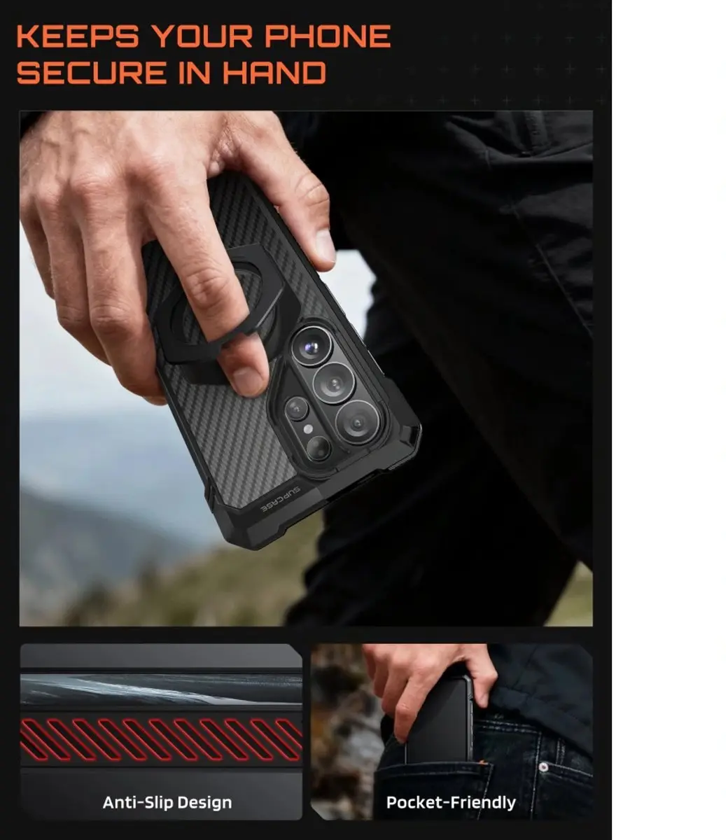 Supcase UB Grip Hoesje Samsung Galaxy S26 Ultra - Zwart