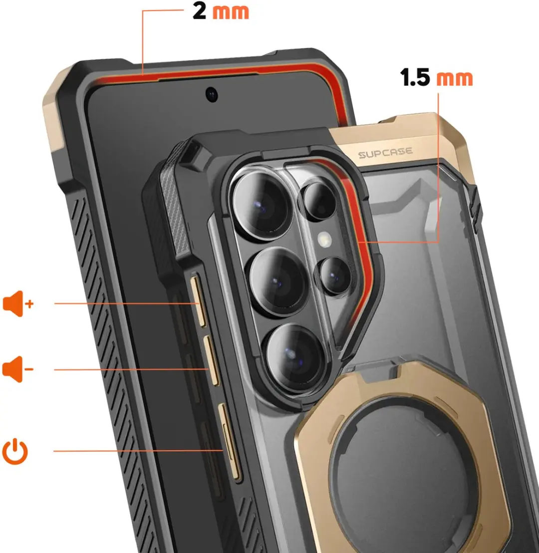 Supcase UB Grip Hoesje Samsung Galaxy S26 Ultra - Beige - MagSafe