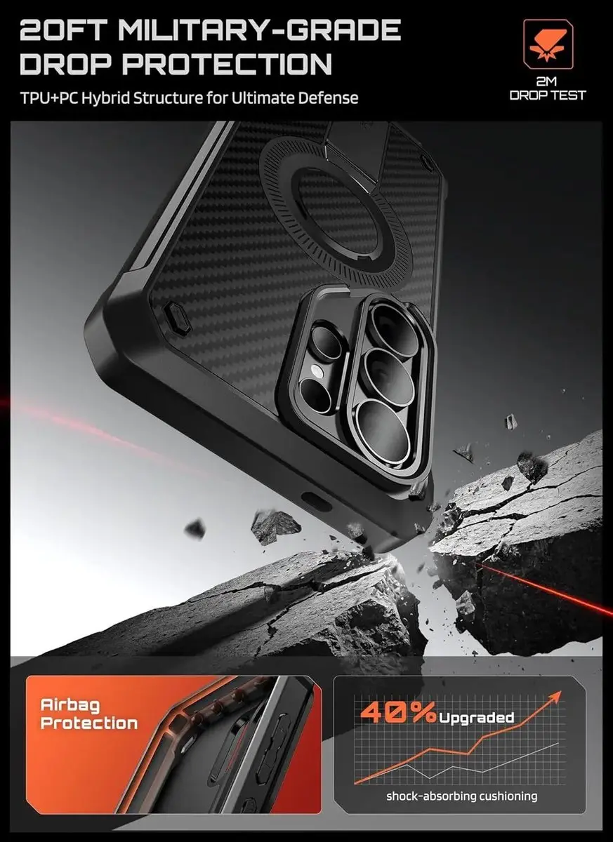 Supcase Unicorn Beetle Mag Pro Hoesje - Samsung Galaxy S26 Ultra - Carbon