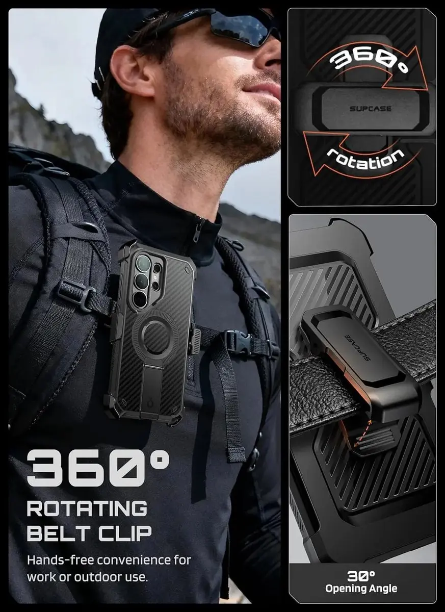 Supcase Unicorn Beetle Mag Pro Hoesje - Samsung Galaxy S26 Ultra - Carbon - afbeelding 6 van 6