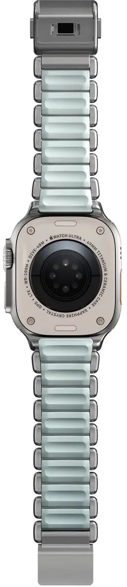 NOMAD Stratos Horlogeband Natural Hardware 45-49mm - Blauw