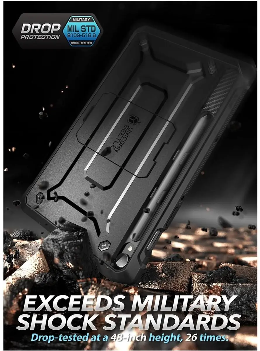 Supcase Unicorn Beetle Pro BACK-SPC-PRO-BK-X620 Hoes - Samsung Galaxy Tab S10 FE+ Zwart