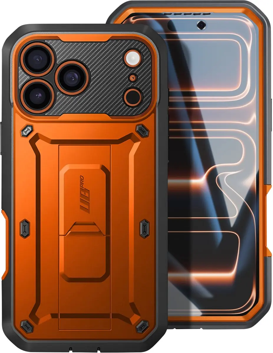 Supcase Unicorn Beetle Pro BACK-SPC-PRO-OG-17X iPhone 17 Pro Max Hoesje - Oranje