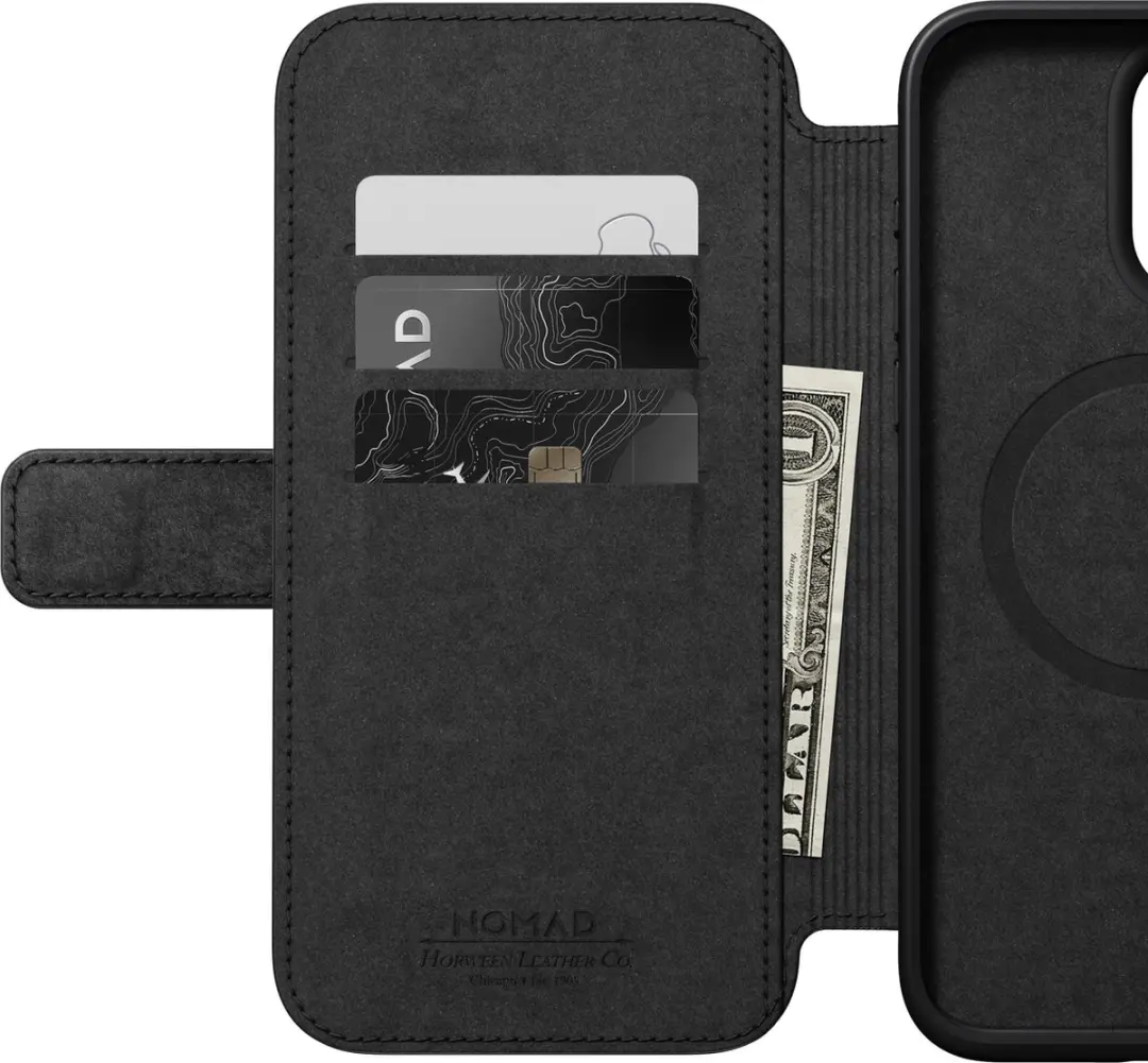 NOMAD Modern Leather Folio 114674114040 - iPhone 15 Pro Max Hoesje - Zwart