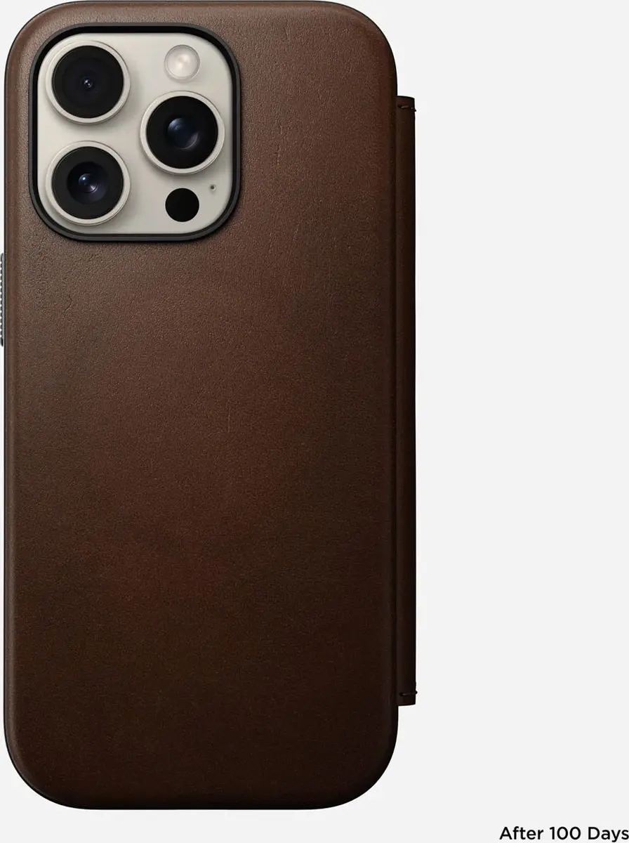 NOMAD NM01679585 Hoesje iPhone 16 Pro - Echt Leer Bruin - afbeelding 4 van 6