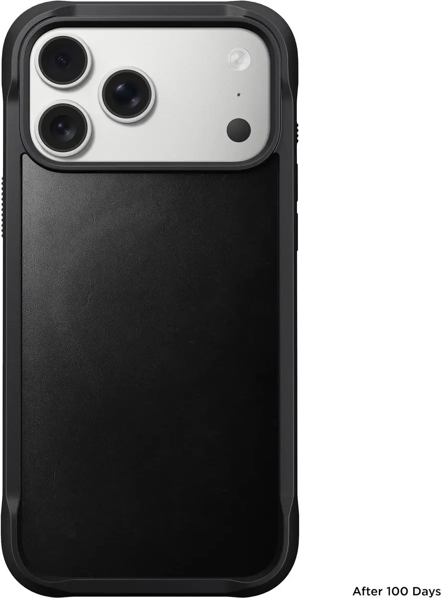 NOMAD Horween Rugged Hoesje iPhone 17 Pro Max 114710114040 - Zwart