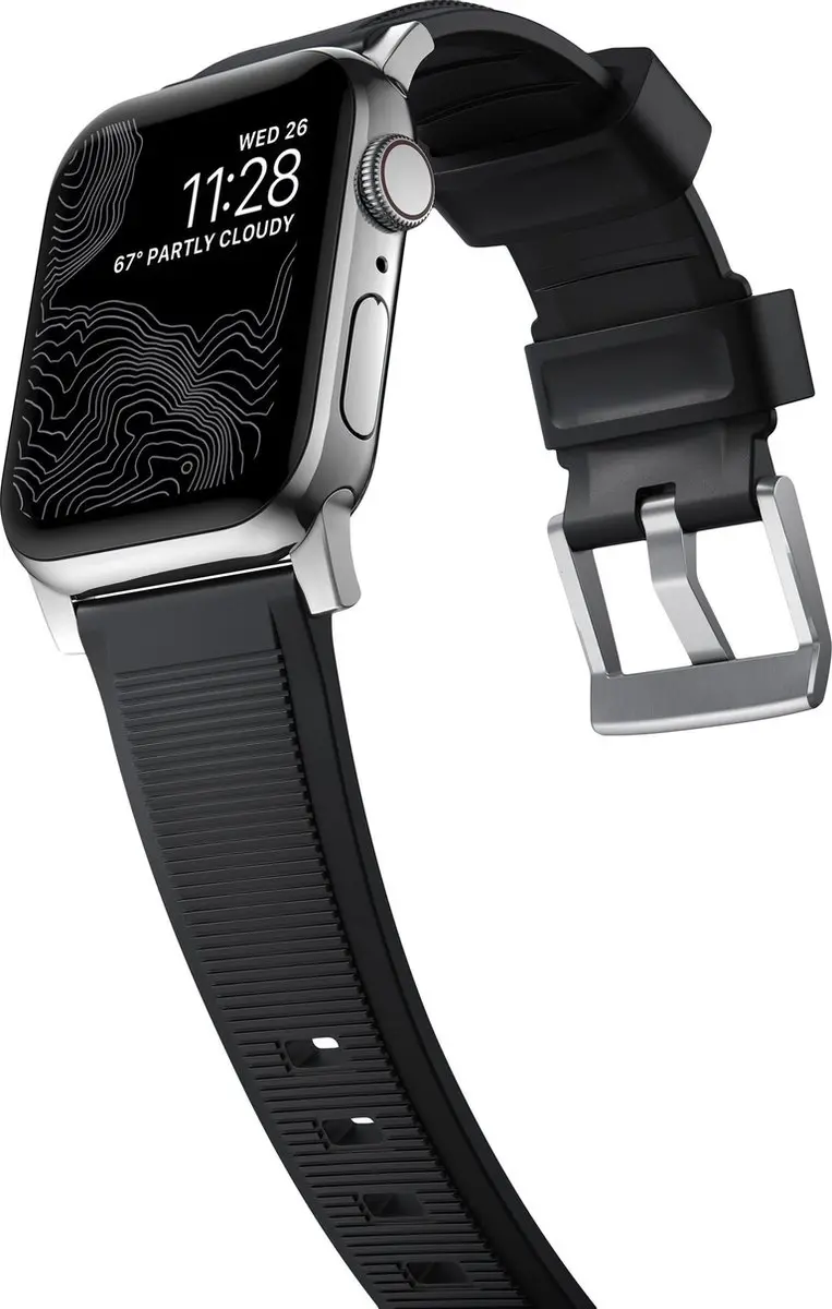 NOMAD Rugged Band Apple Watch 45/49mm - Zwart - afbeelding 6 van 6