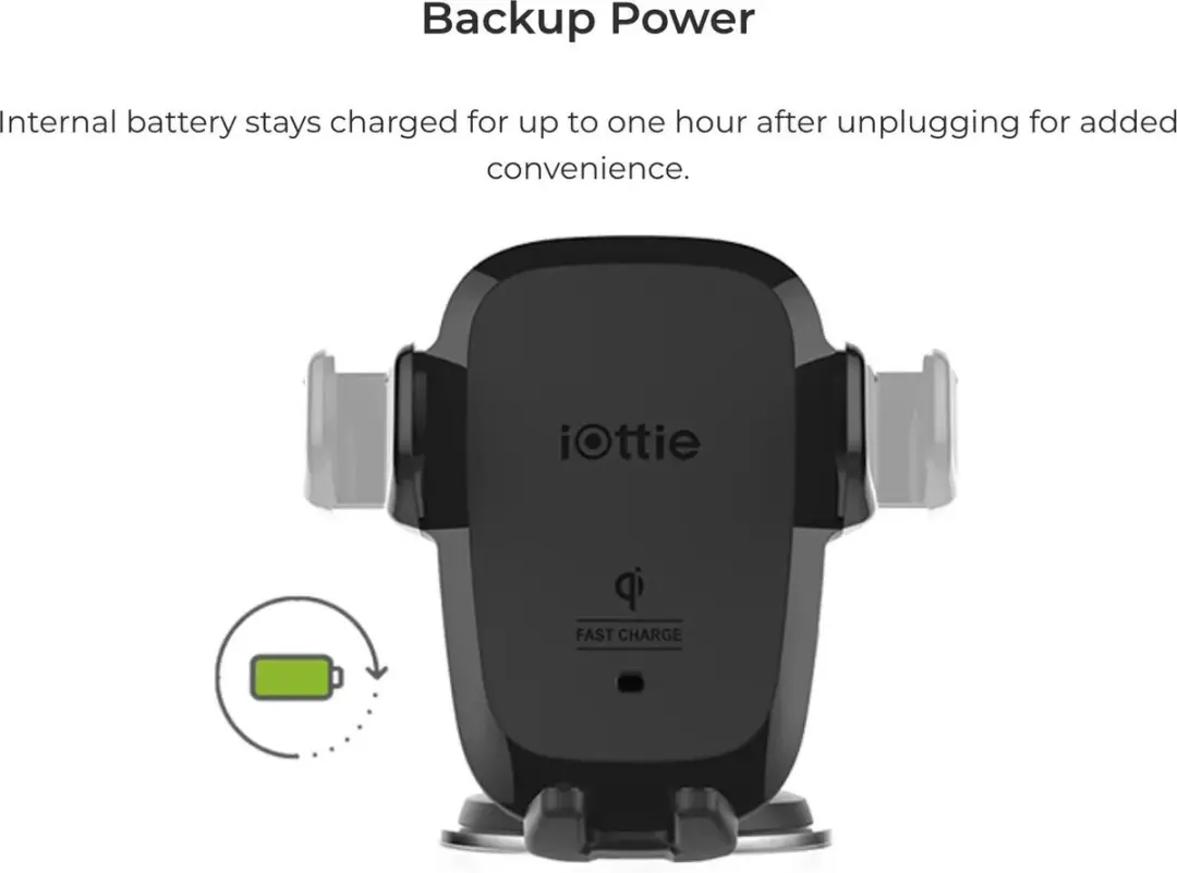 iOttie Auto Sense Telefoonhouder Ventilatierooster - Qi Draadloos Opladen - Zwart