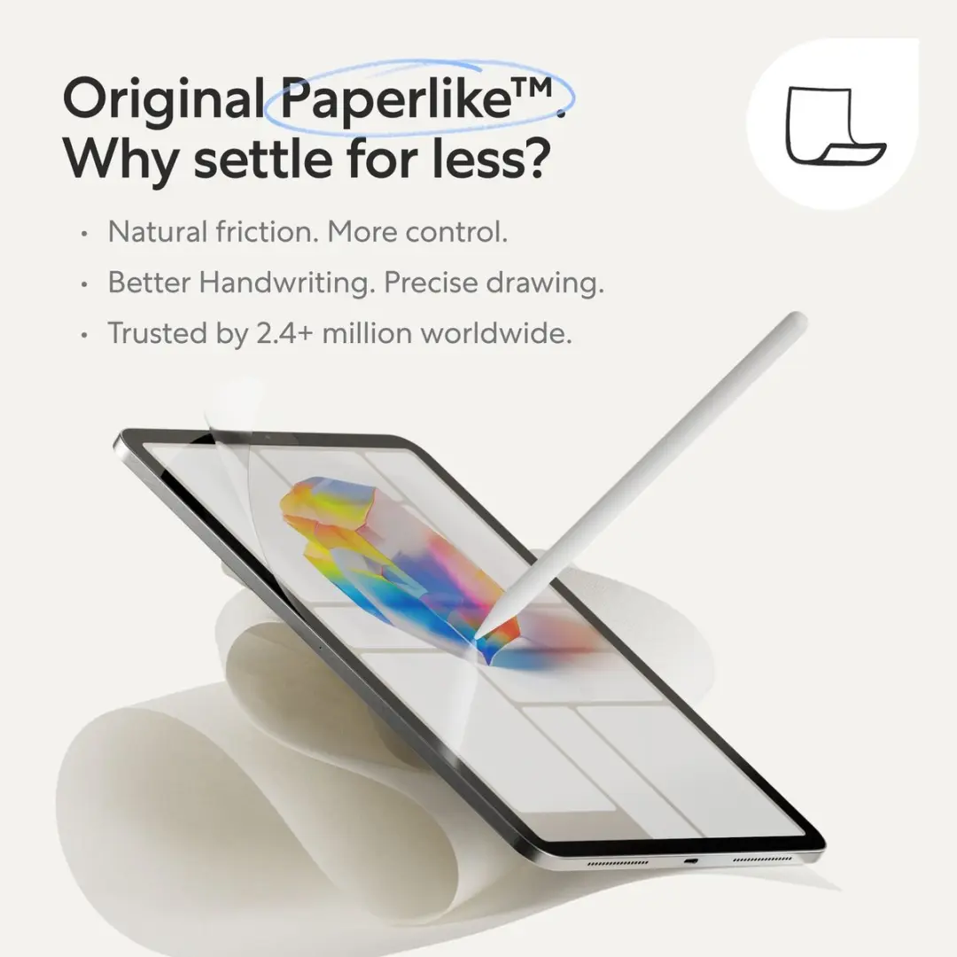 Paperlike 3 PL3-12-18 Screenprotector - iPad Pro 12.9" (2021-2024) - Transparent