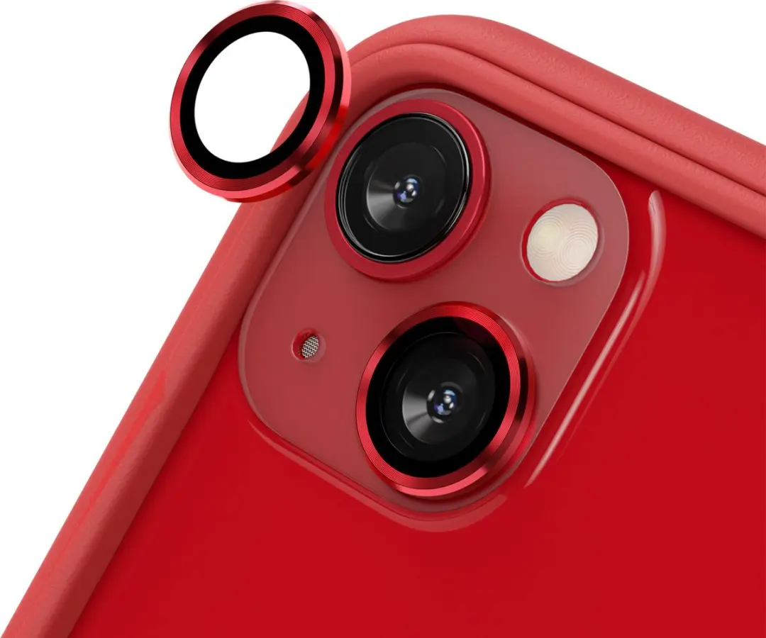 RhinoShield glazen iPhone 13 / iPhone 13 mini camera beschermer Rood