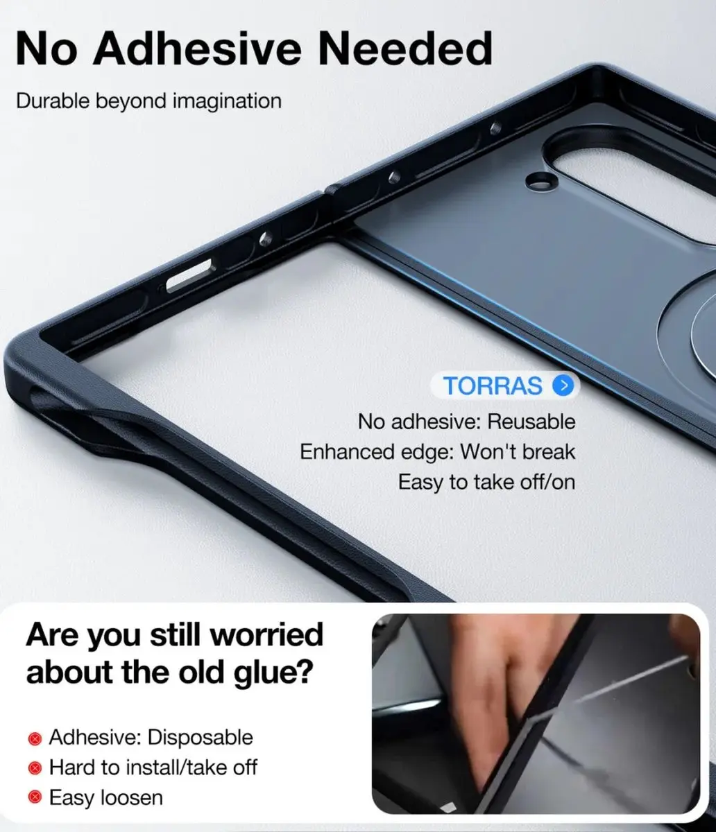 Torras Guardian Magnetic Hoesje Zwart - Samsung Galaxy Z Fold6