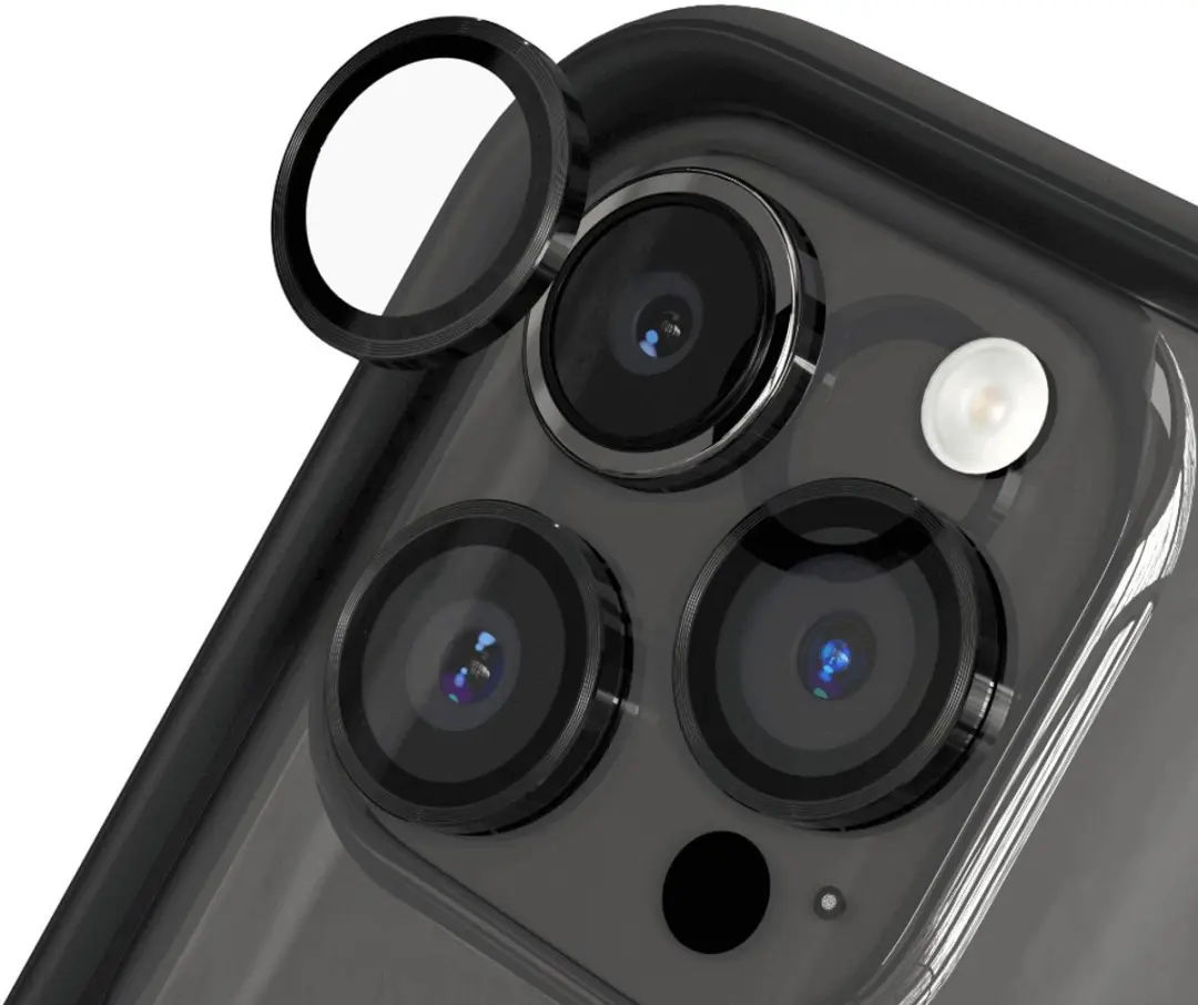 Rhinoshield, Lensbescherming Geschikt voor Apple iPhone 15 Pro/15 Pro Max, Zwart