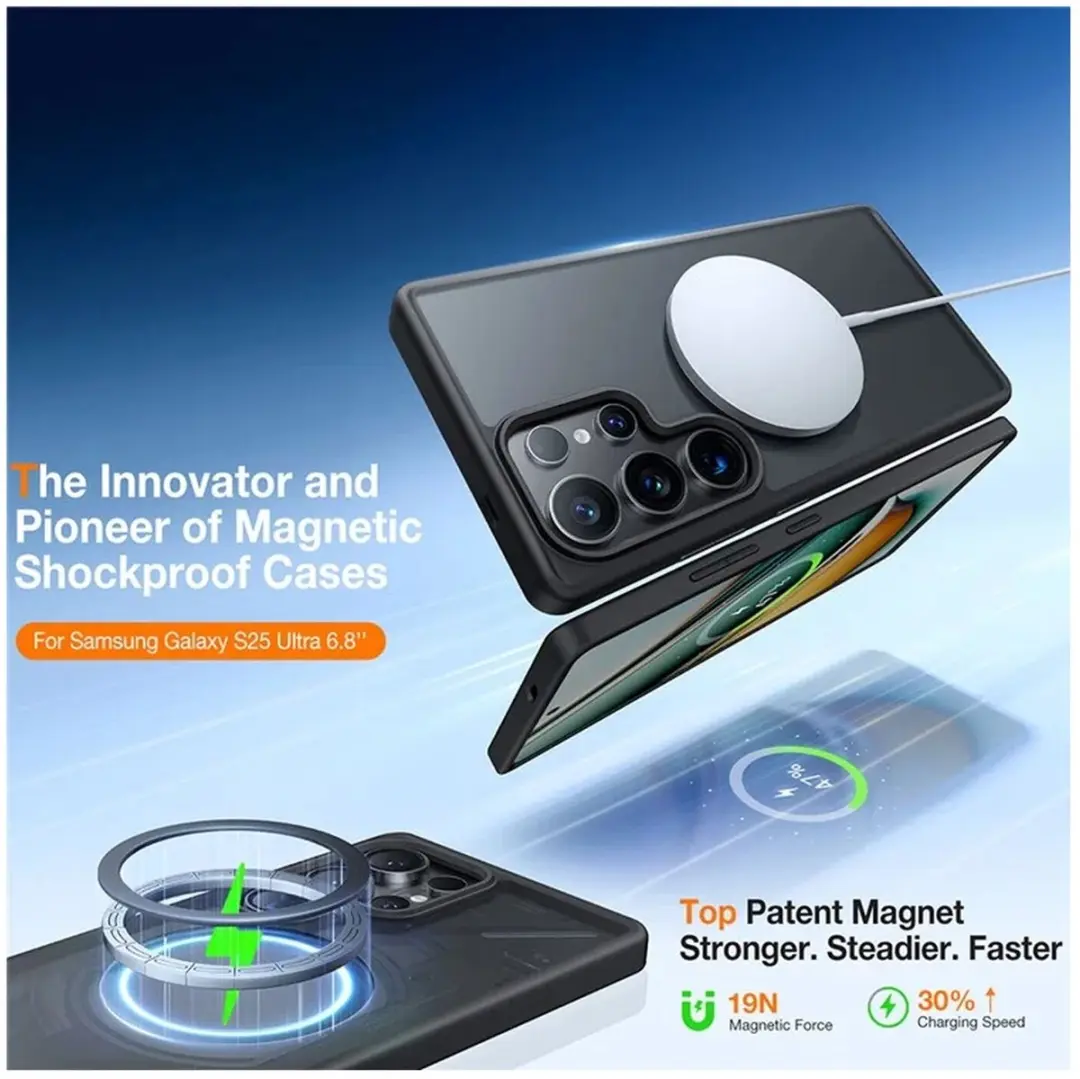 Torras Guardian Magnetic Hoesje Samsung Galaxy S25 Ultra - Zwart
