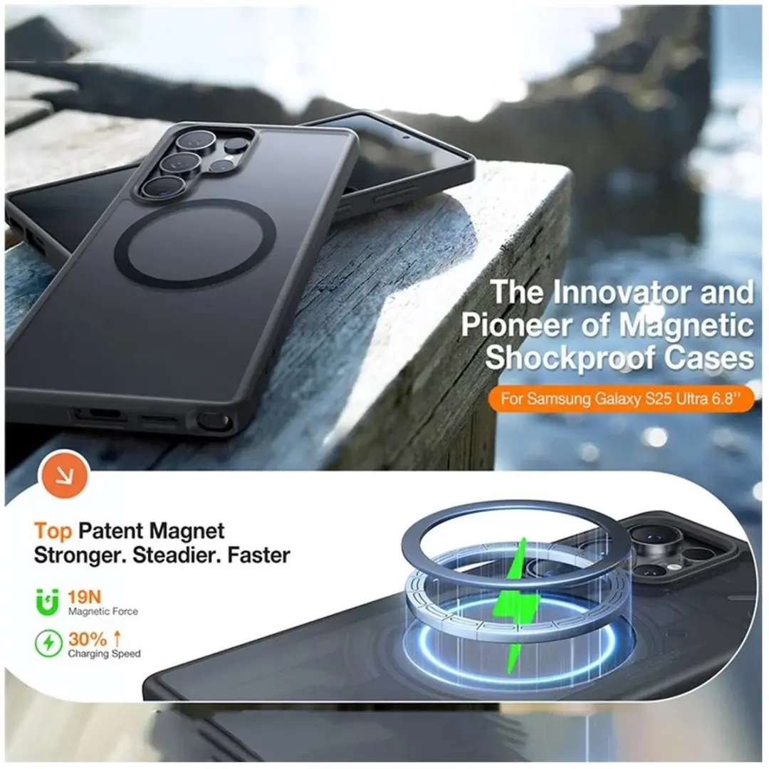 Torras Guardian Magnetic Hoesje Samsung Galaxy S25 Ultra - Zwart