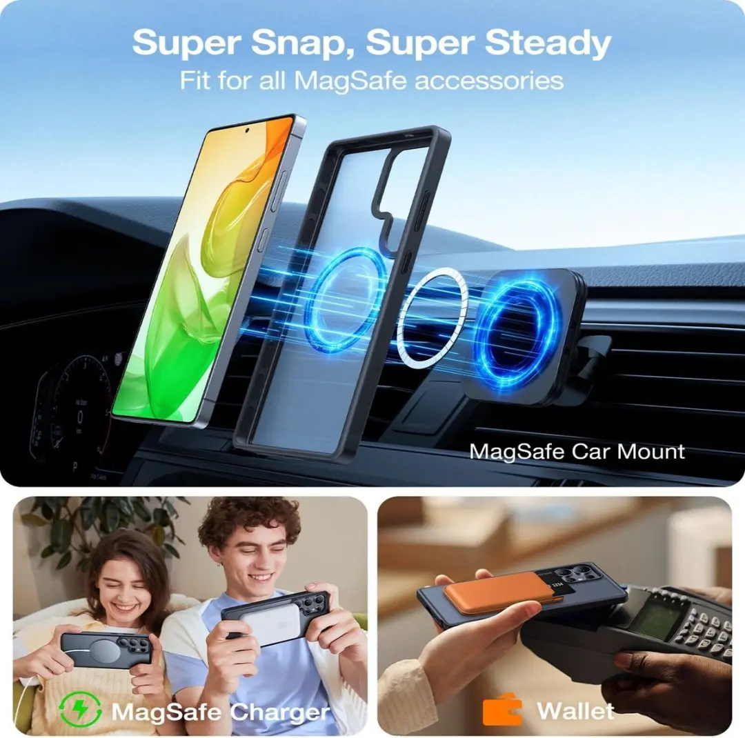 Torras Guardian Magnetic Hoesje Samsung Galaxy S26 Ultra - Zwart