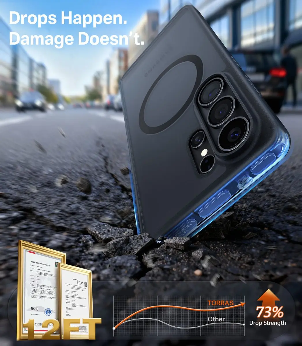 Torras Guardian Magnetic Hoesje Samsung Galaxy S26 Ultra - Zwart - afbeelding 6 van 6