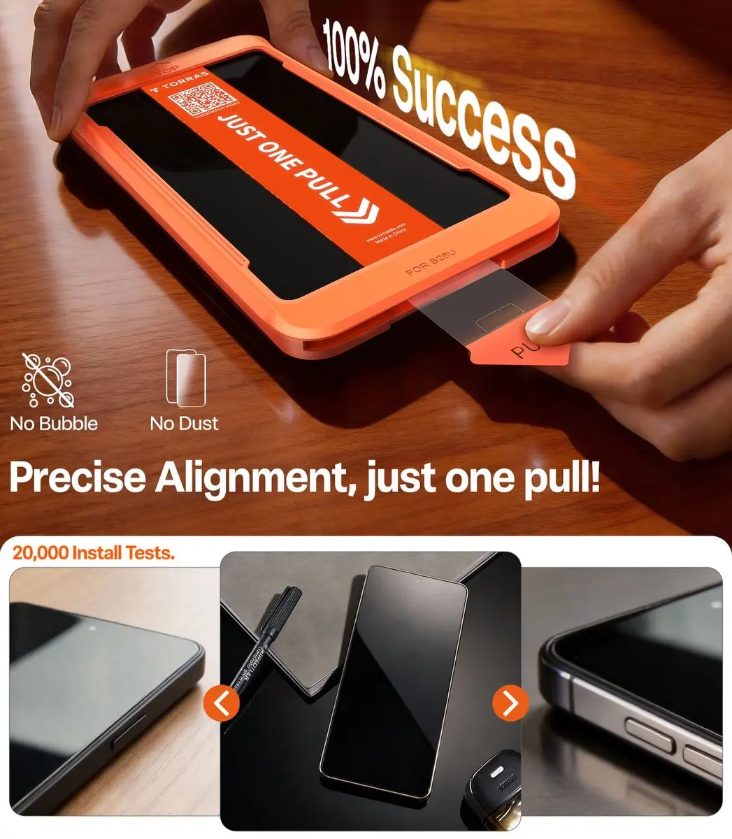 Torras Install Master Screen Protector Samsung Galaxy S26 Ultra - 9H Glas