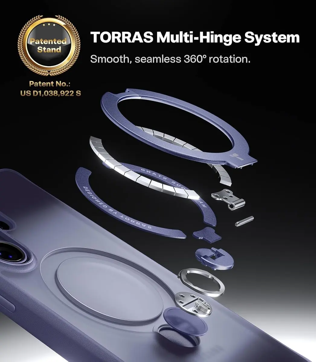 Torras UPro Ostand Spin Hoesje S26 Ultra - MagSafe/QI2 - Paars