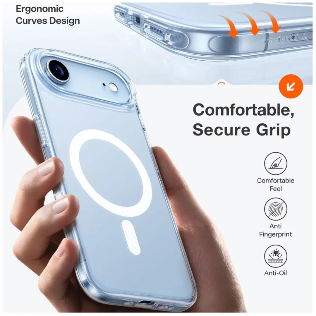 Torras Guardian Magnetic Hoesje iPhone Air - Transparant