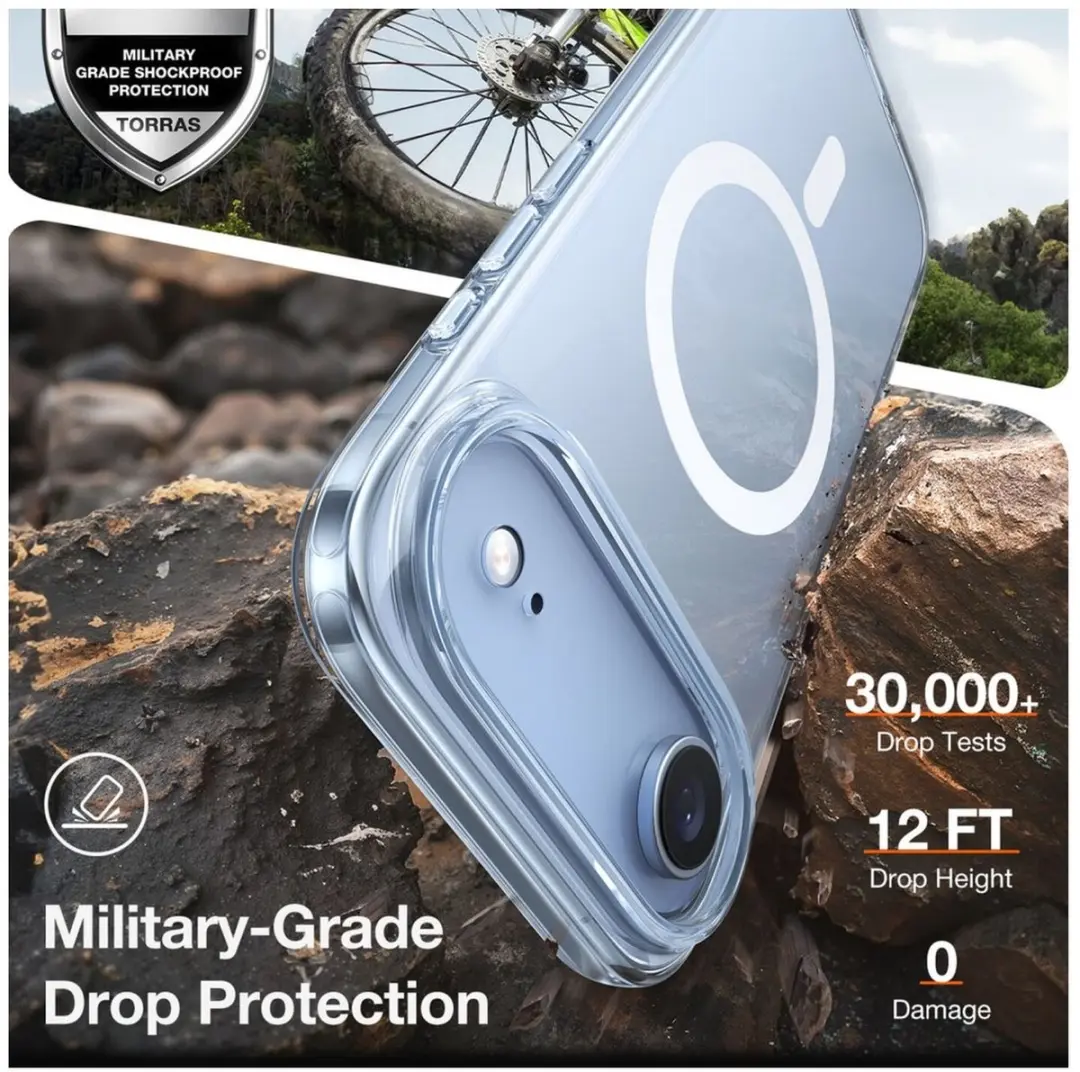 Torras Guardian Magnetic Hoesje iPhone Air - Transparant - afbeelding 6 van 6