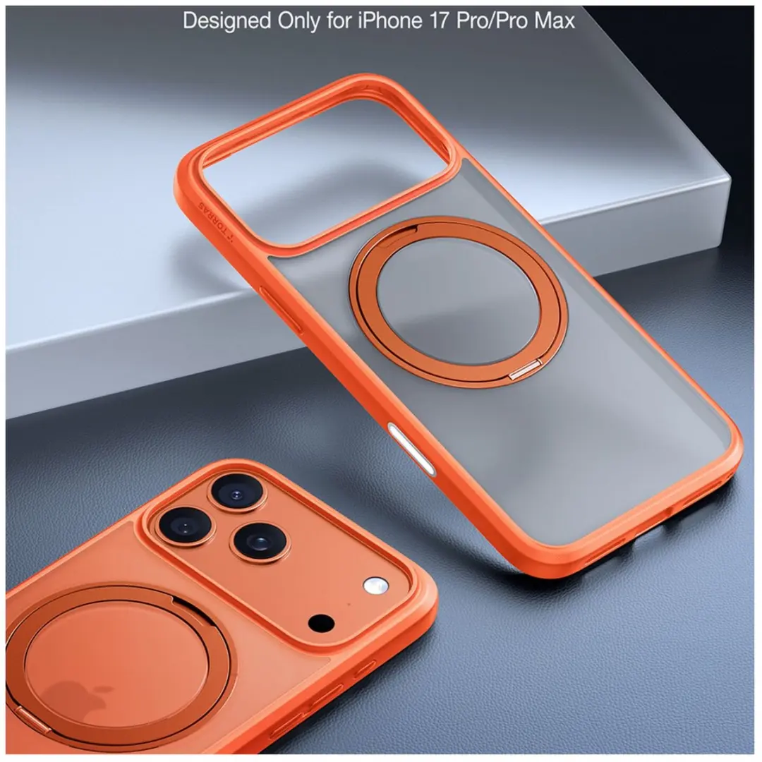 Torras UPro Ostand Pro Hoesje iPhone 17 Pro Max - Oranje