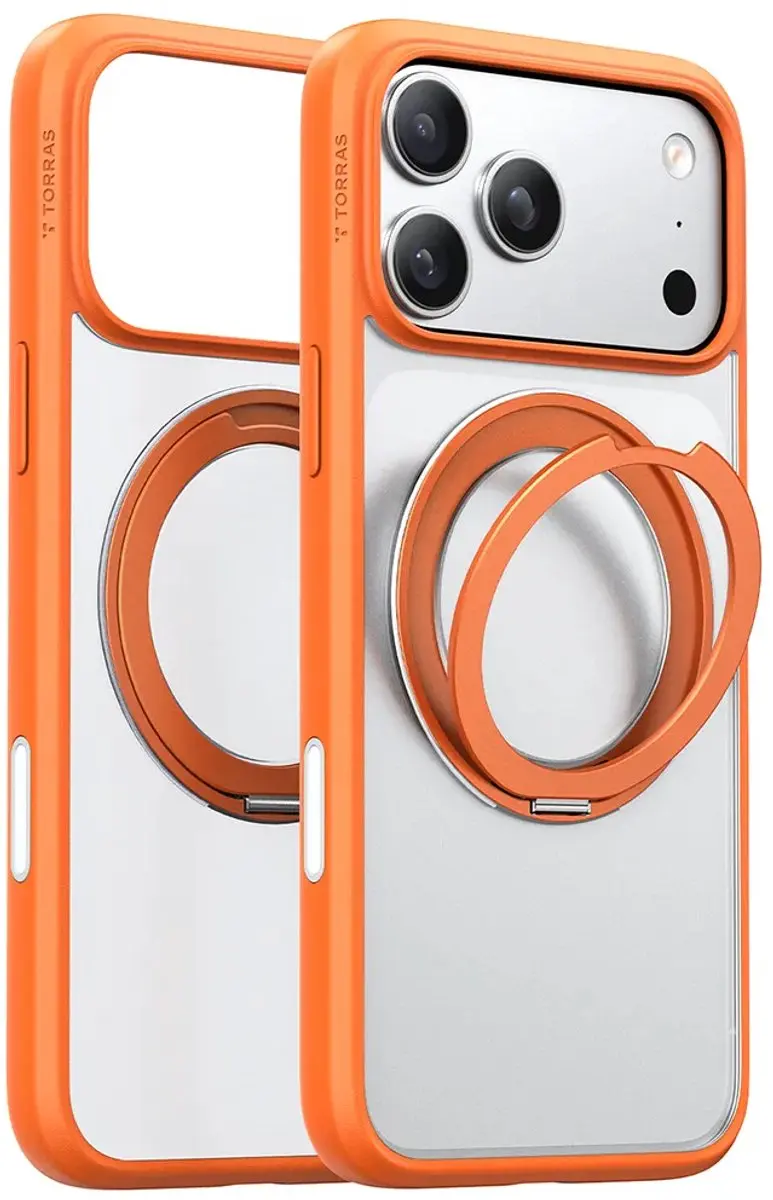 Torras UPro Ostand Pro Hoesje iPhone 17 Pro Max - Oranje