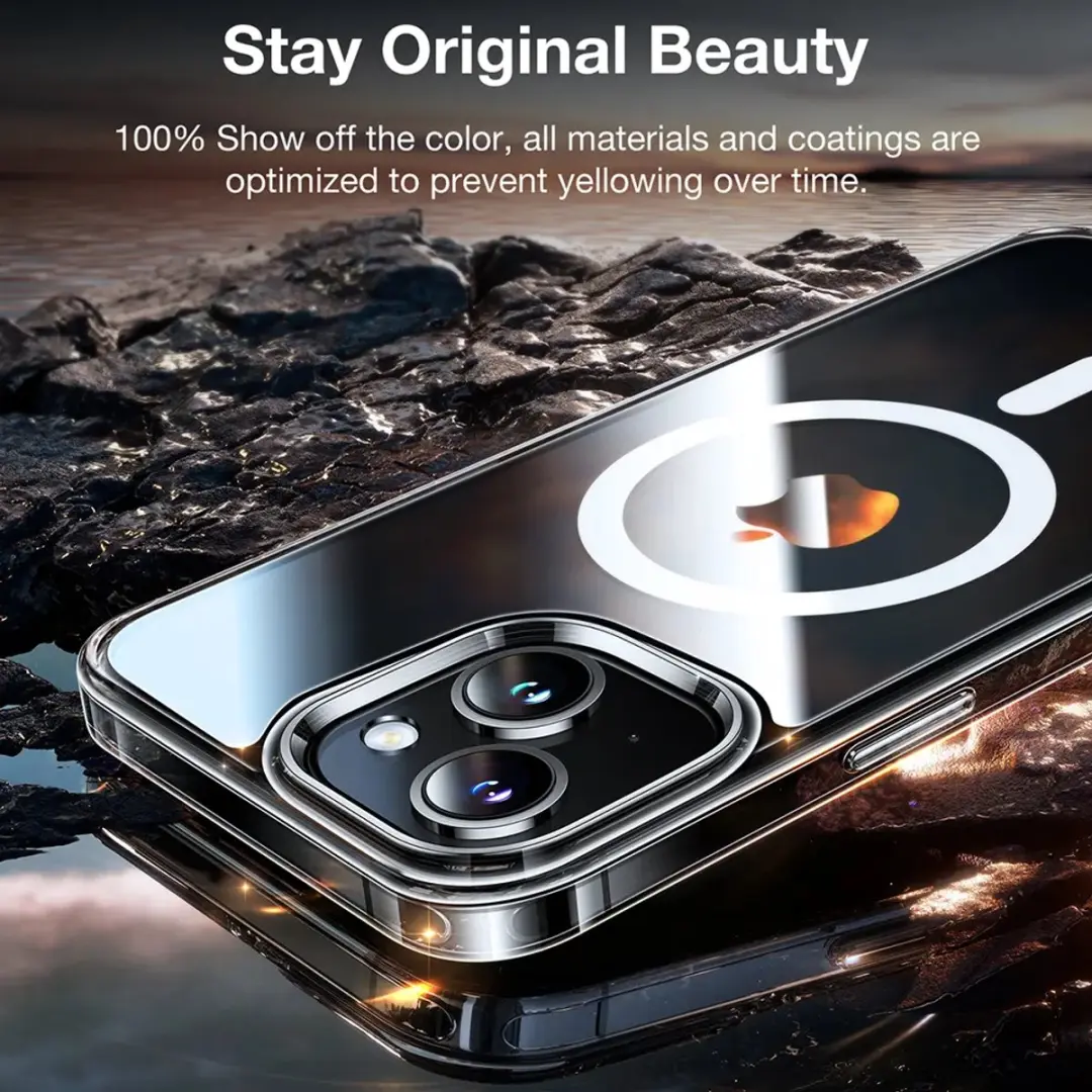 Torras Diamond Back Cover iPhone 15 - Transparant