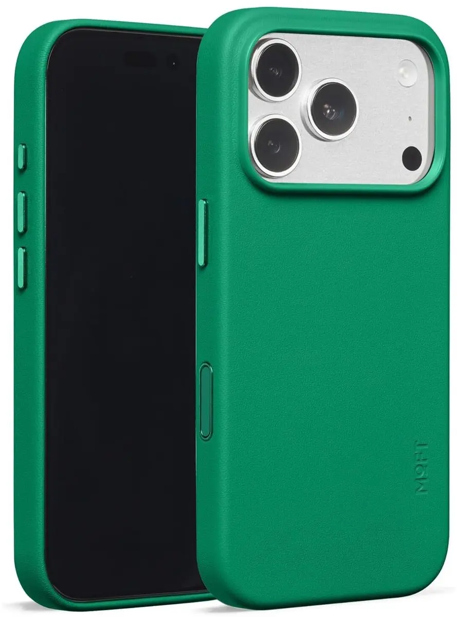 MOFT iPhone 17 Pro Hoesje - MagSafe - Groen Vegan Leer