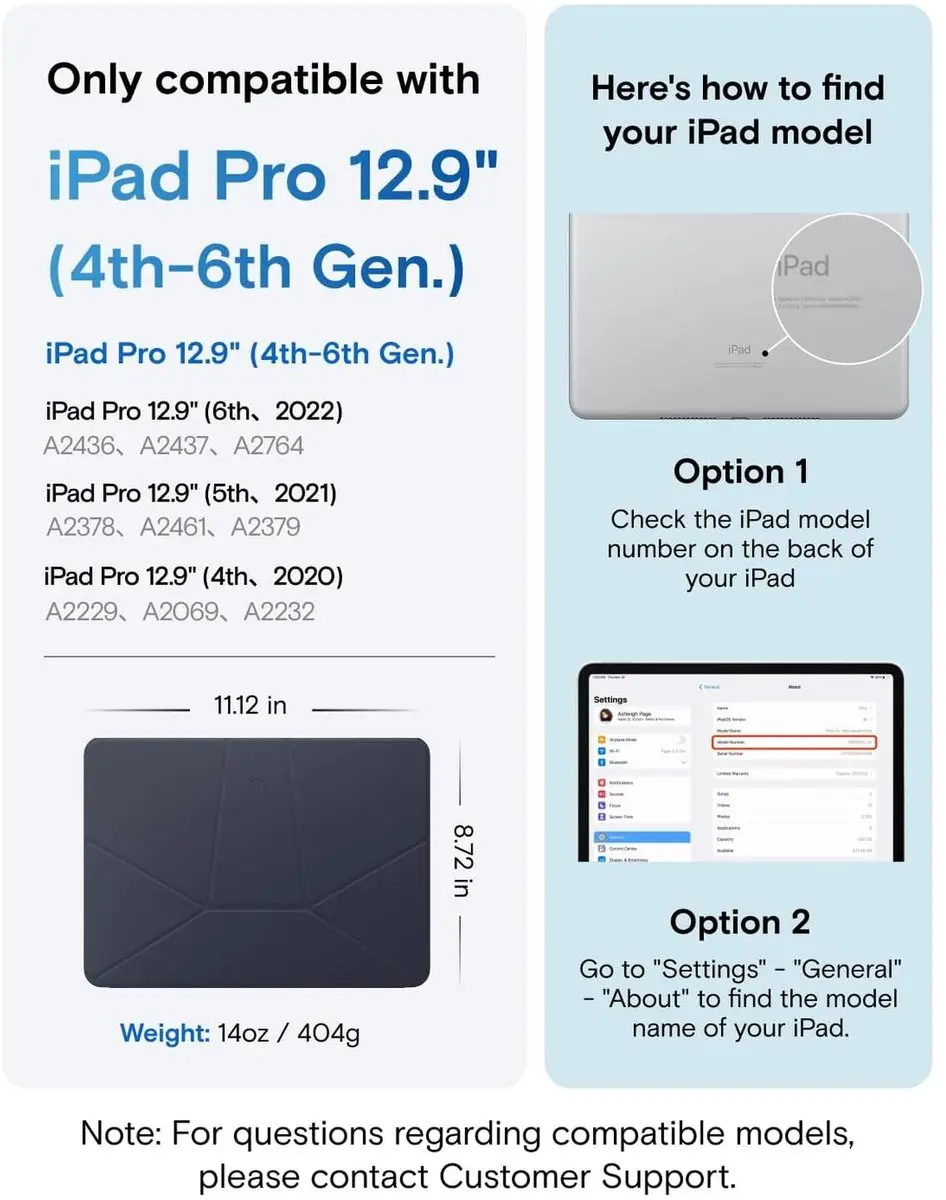 MOFT Dynamic Folio Book Case iPad Pro 12.9 - Navy