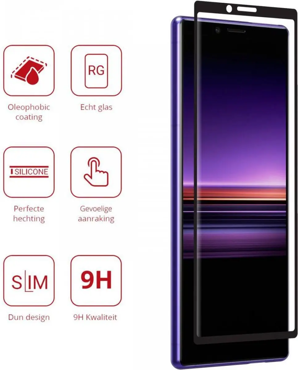 Rosso Sony Xperia 1 9H Tempered Glass Screen Protector - afbeelding 4 van 6