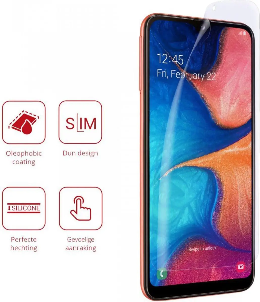 Rosso Screen Protector Ultra Clear 2 Stuks - Samsung Galaxy A20e