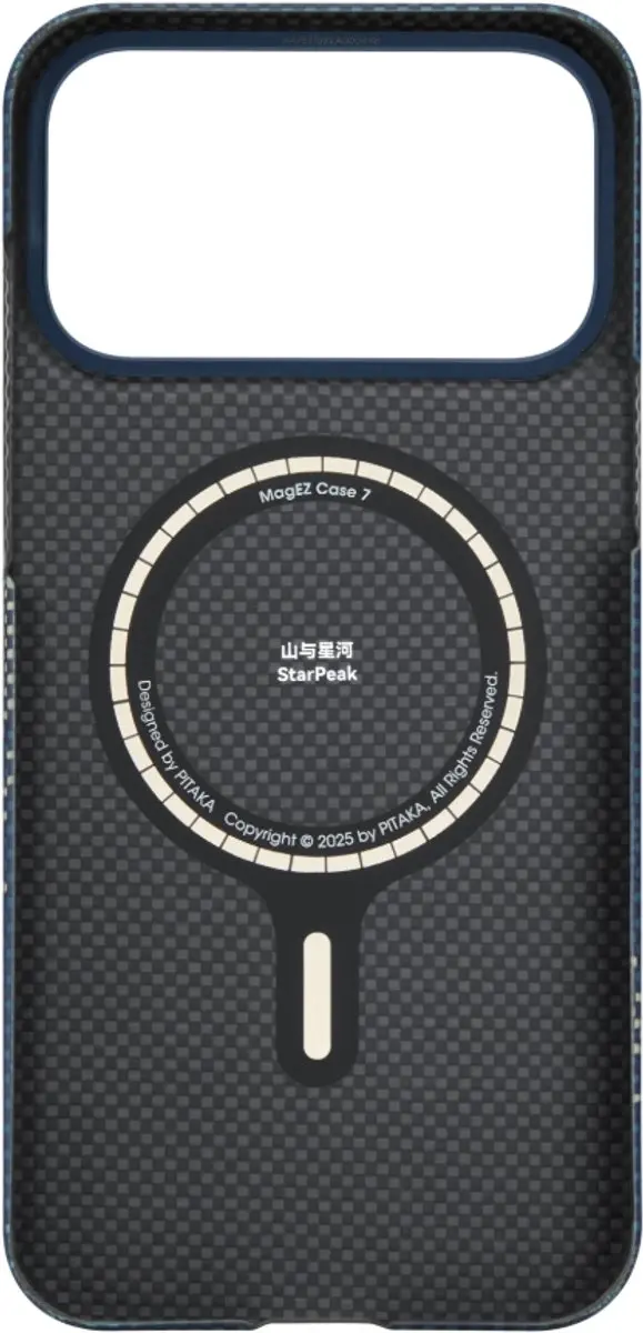 Pitaka Ultra-Slim Hoesje iPhone 17 Pro - 600D Aramidevezel - Milky Way - Blauw