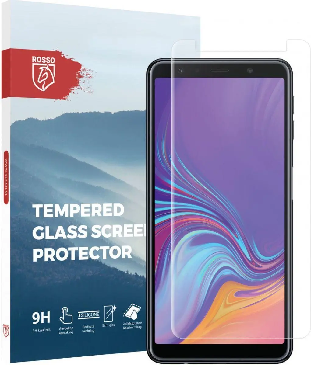 Rosso 9H Tempered Glass Screen Protector Geschikt voor Samsung Galaxy A7 (2018)