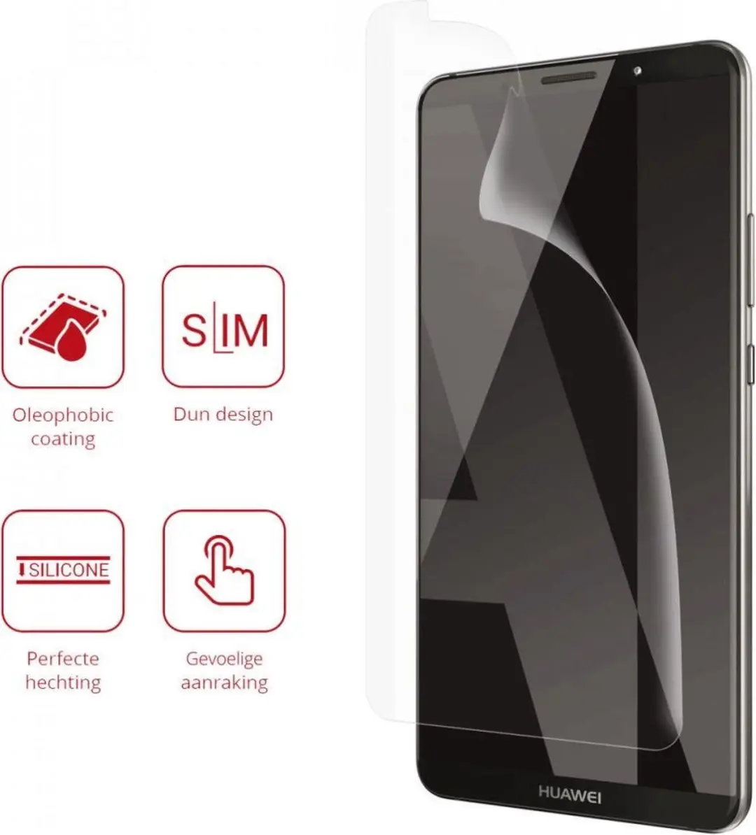 Rosso Screen Protector Ultra Clear 2 Stuks - Geschikt voor Huawei Mate 10 Pro
