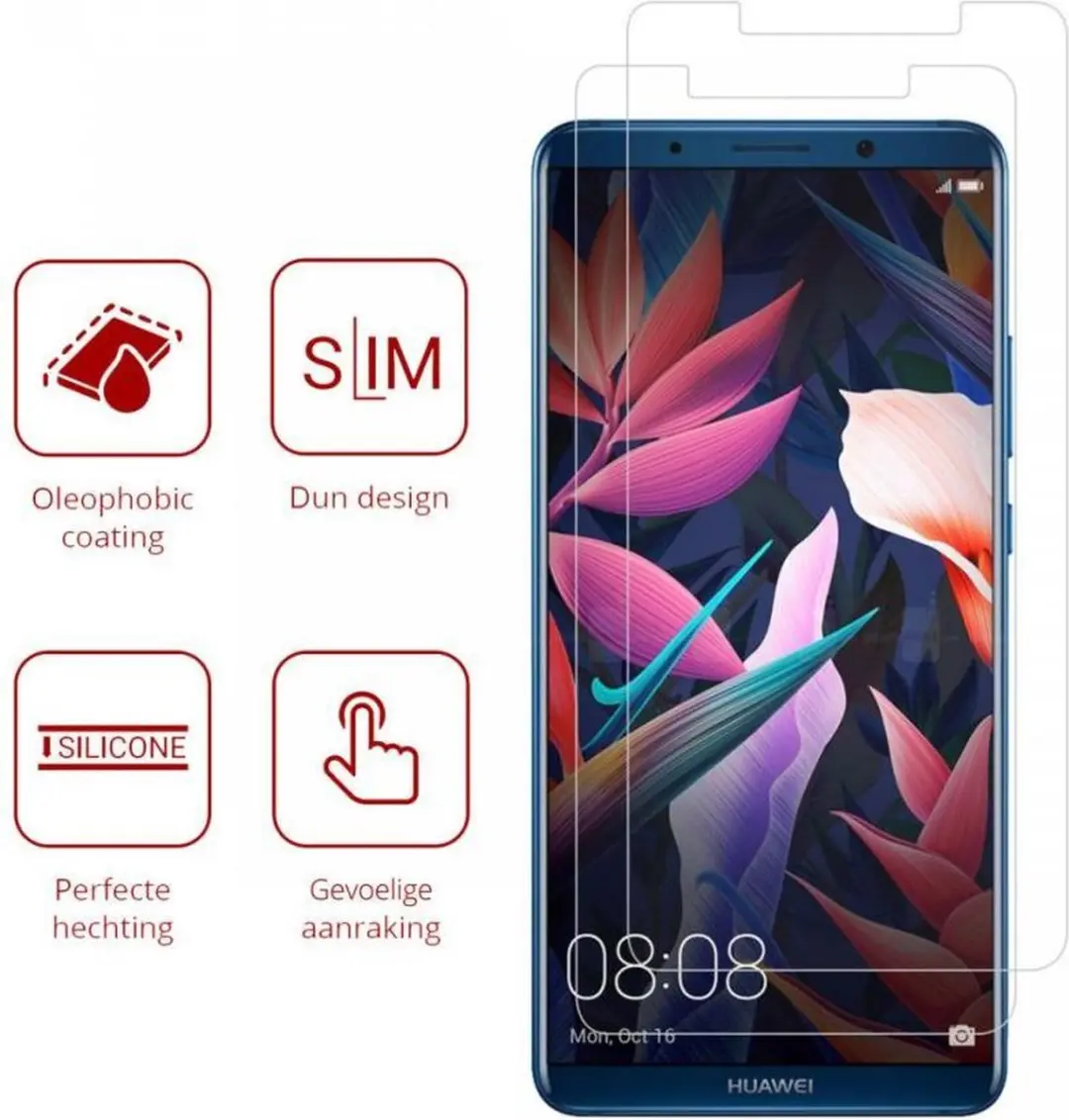 Rosso Screen Protector Ultra Clear 2 Stuks - Geschikt voor Huawei Mate 10 Pro