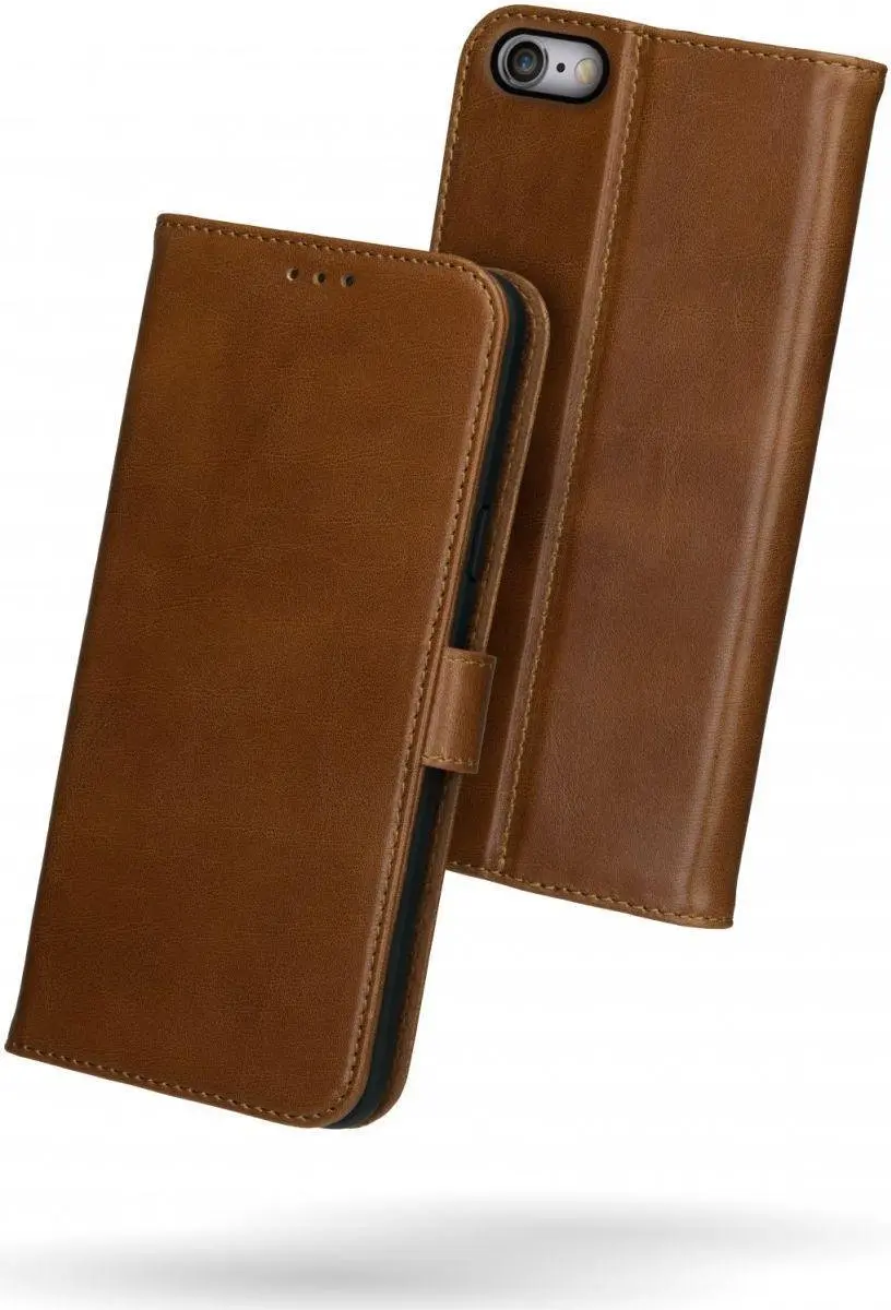 Rosso Deluxe Book Case iPhone 6/6S - 3 Pasjes - Bruin