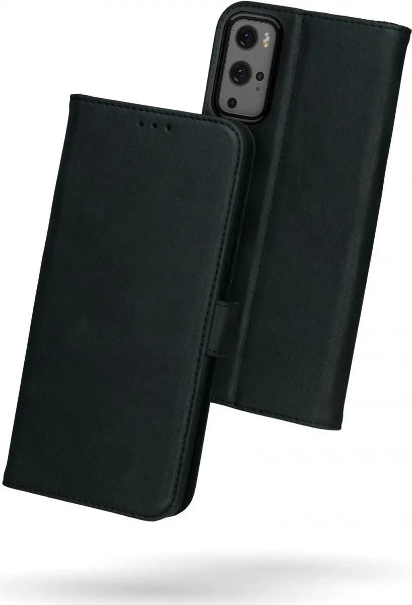 Rosso Deluxe Book Case OnePlus 9 Pro - 3 Pasjes - Zwart
