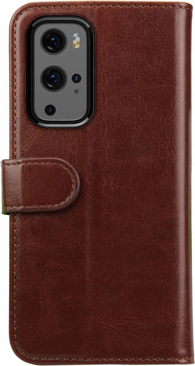 Rosso Element Book Case Wallet OnePlus 9 Pro - 3 Pasjes - Bruin