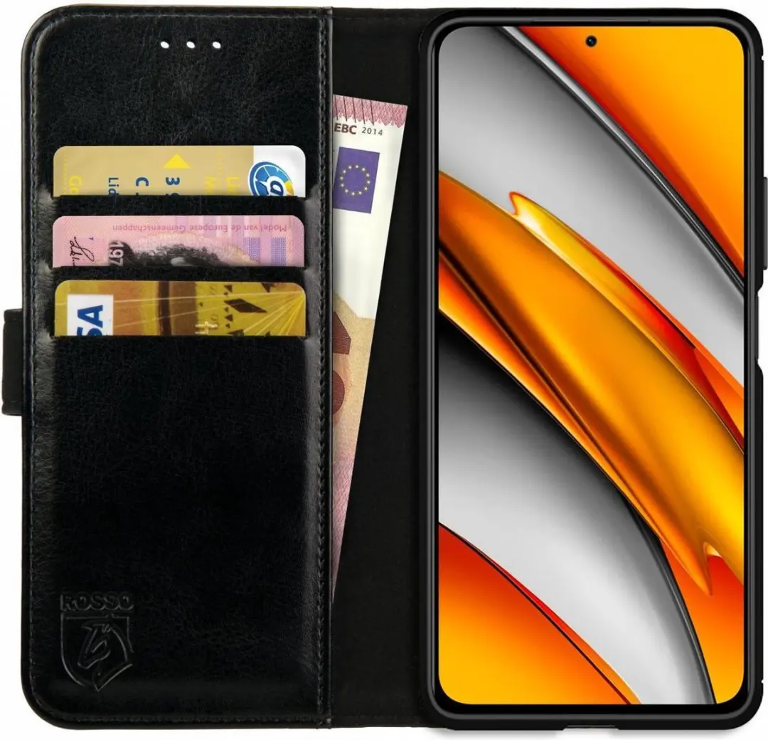 Rosso Element Xiaomi Poco F3 / Mi 11i Hoesje Book Cover Wallet Zwart