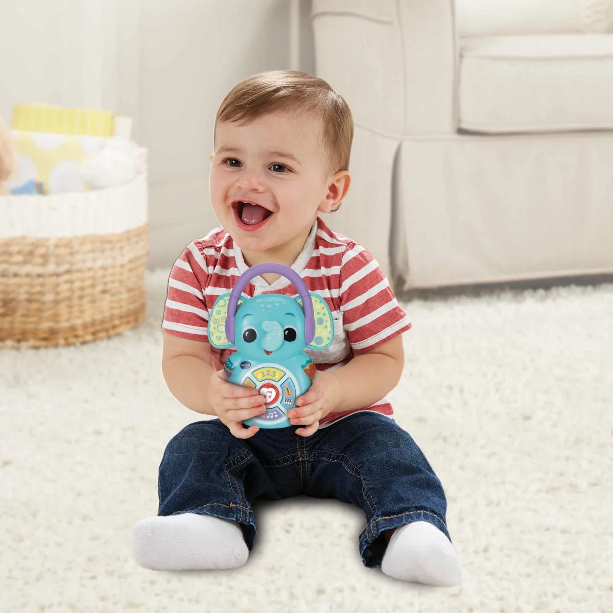VTech Baby Muziekpret Olifantje - Tweetalig - Blauw