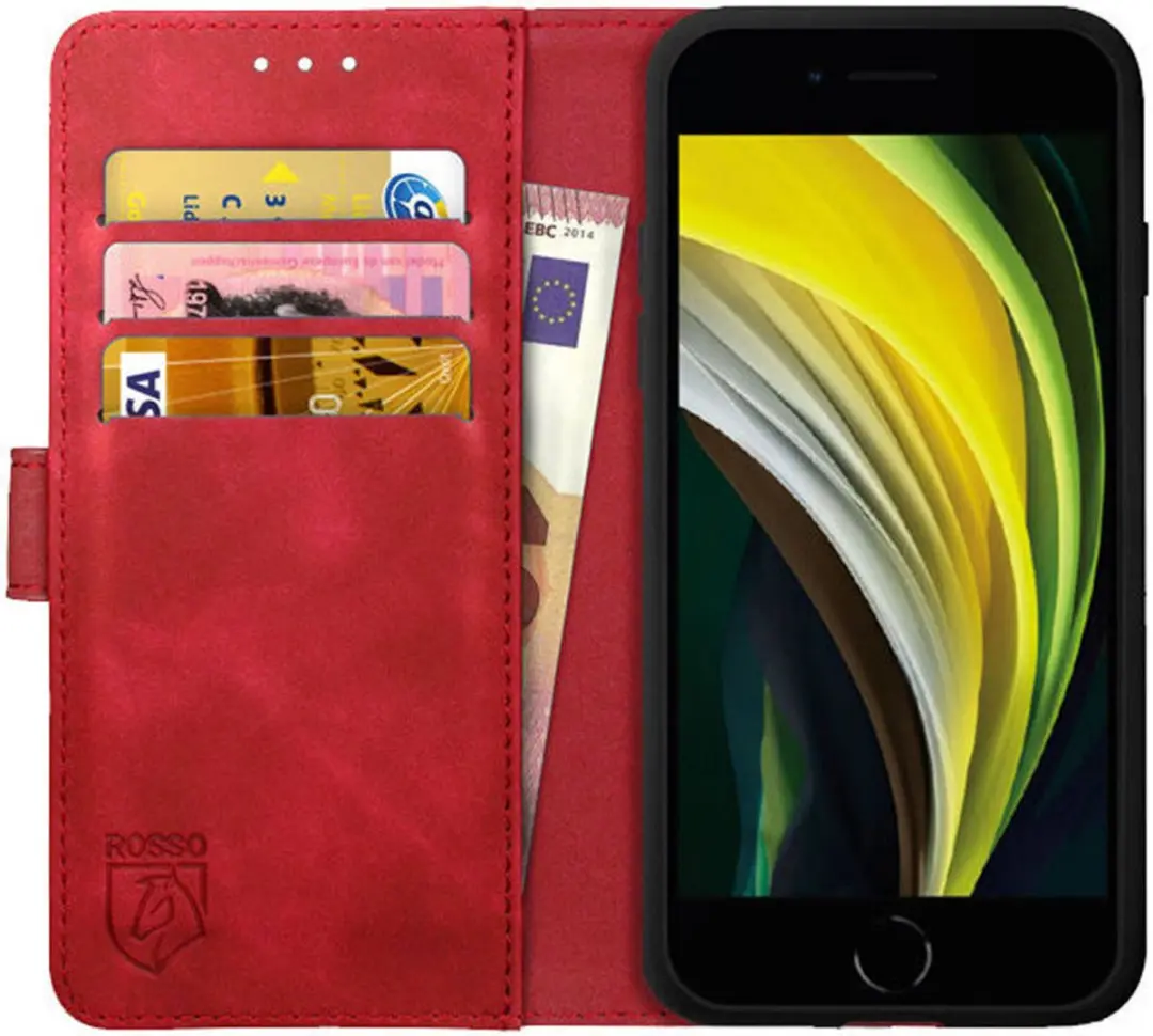 Rosso Element Book Case Wallet Hoesje Geschikt voor Apple iPhone SE (2020 / 2022