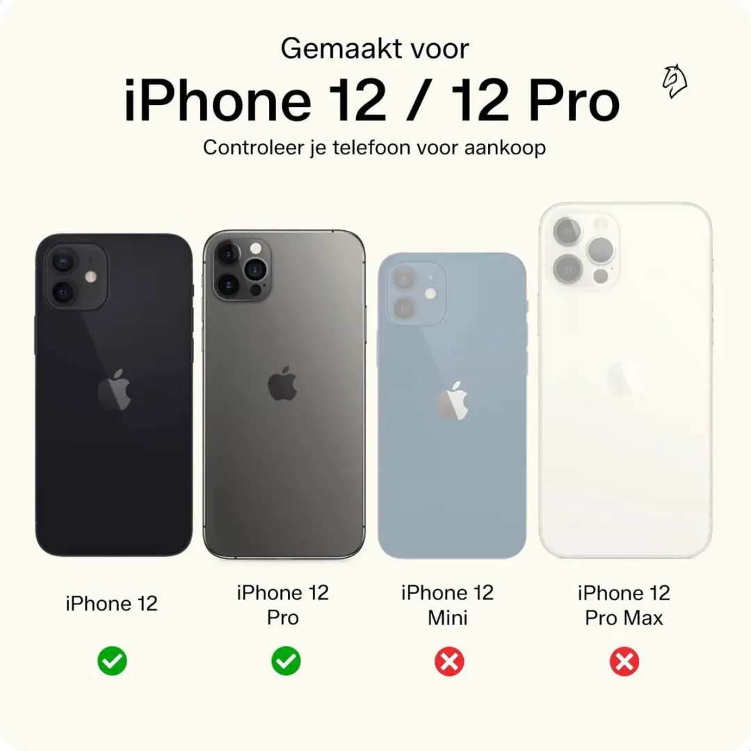 Rosso Element 2-in-1 Hoes iPhone 12/12 Pro 109361 - Zwart