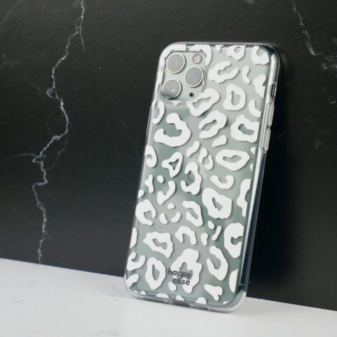 HappyCase iPhone 11 Pro TPU Hoesje - Luipaardprint - Wit - afbeelding 6 van 6