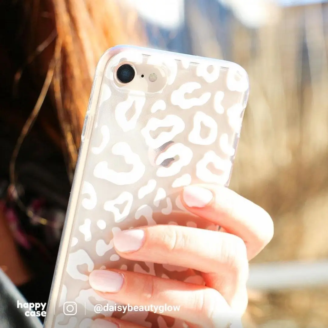 HappyCase iPhone 11 Pro TPU Hoesje - Luipaardprint - Wit