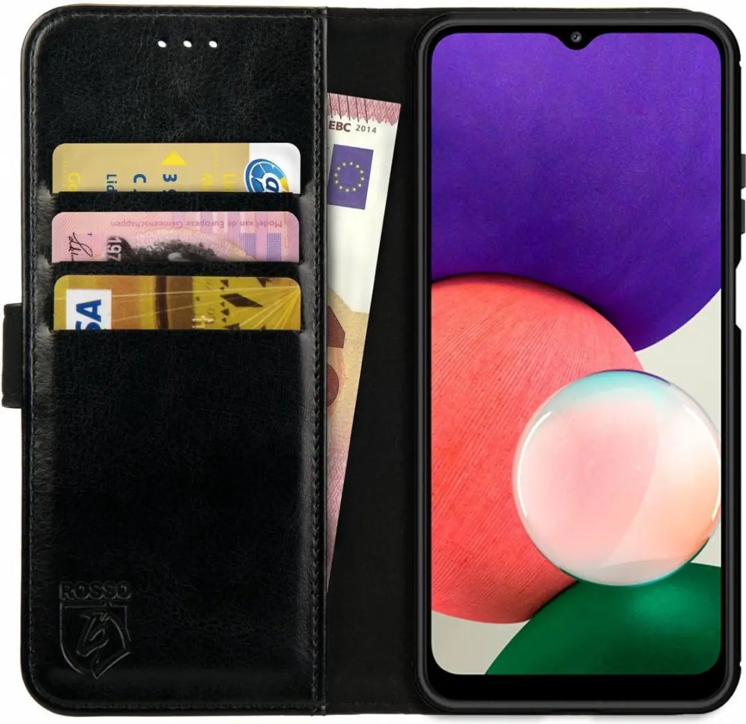 Rosso Element Book Case Wallet Hoesje Geschikt voor Samsung Galaxy A22 5G